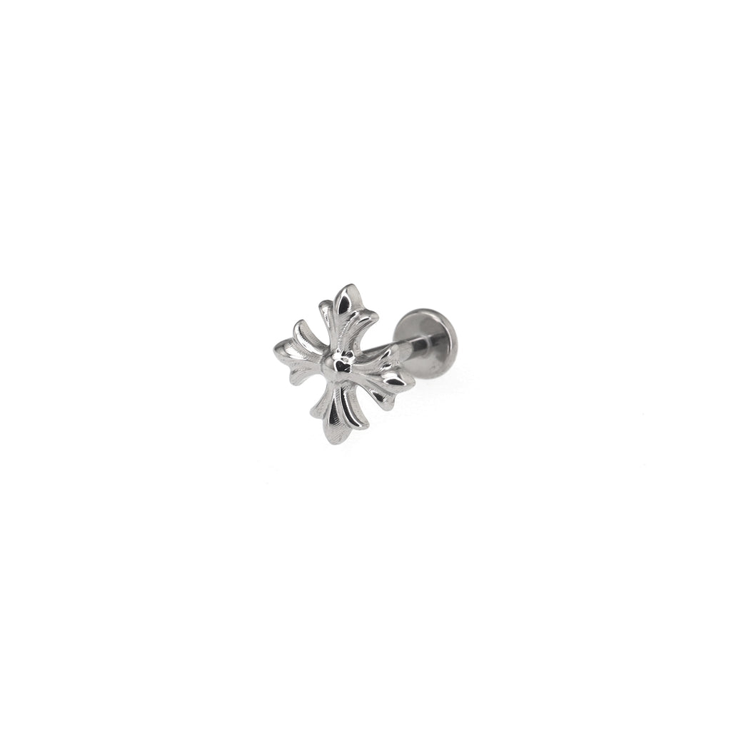 Engraved Chrome Hearts Style Cross Titanium Ear Studs