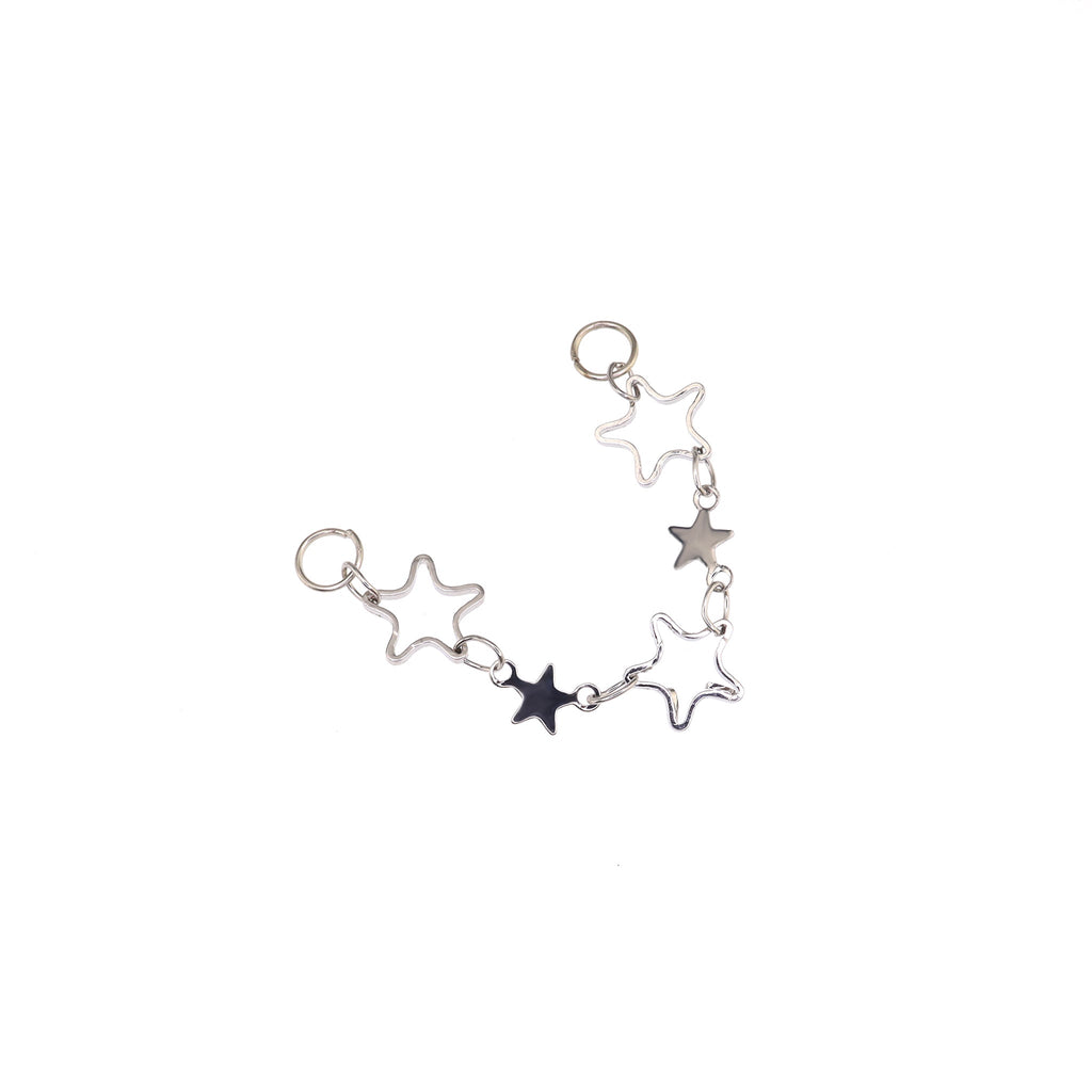Openwork Pentagram Ear Chain