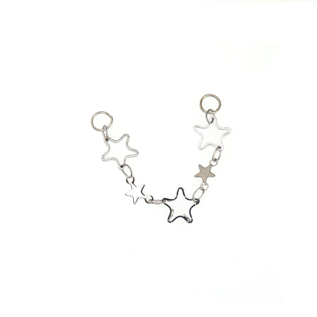 Openwork Pentagram Ear Chain