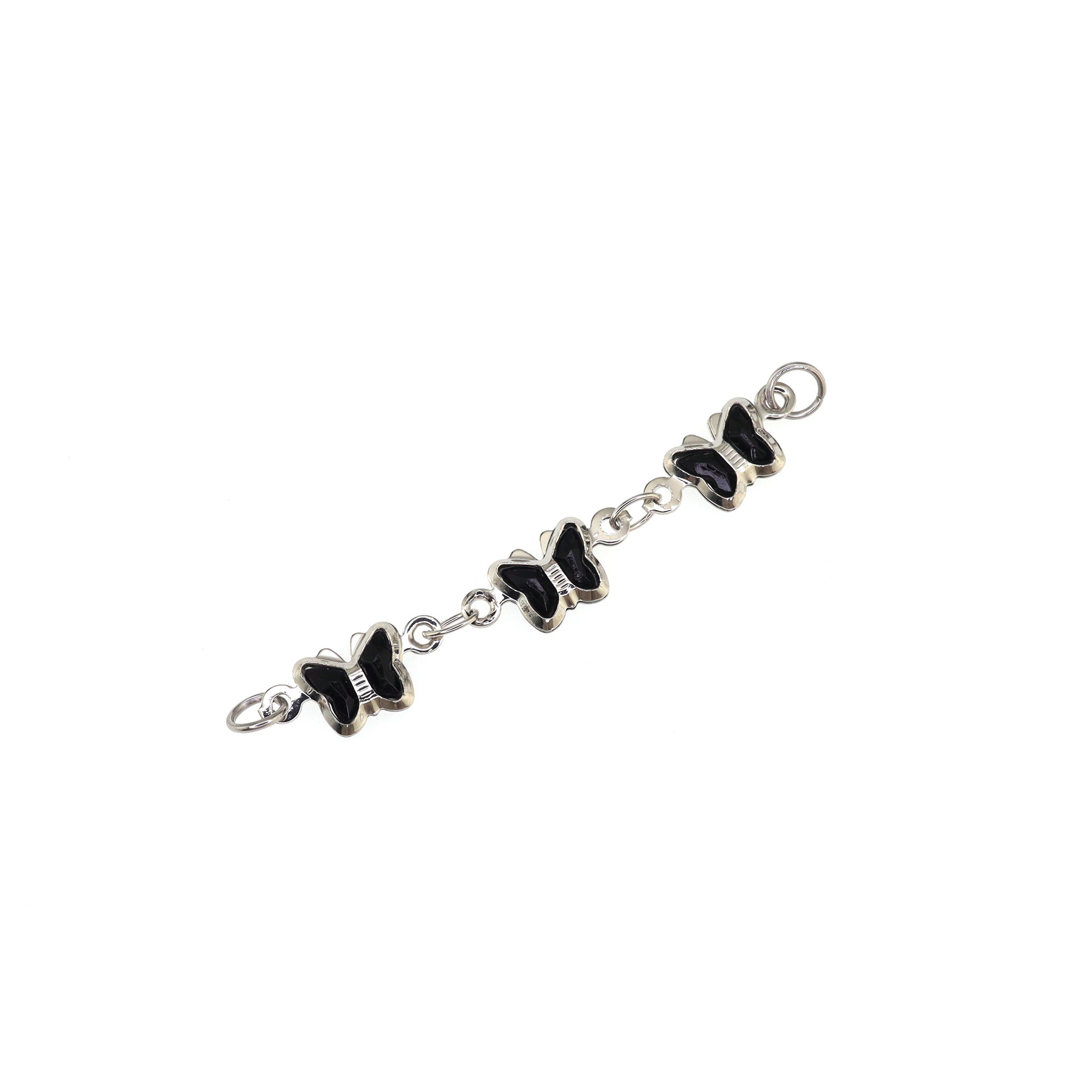 Black Oil Slick Gothic Butterfly Earring Set