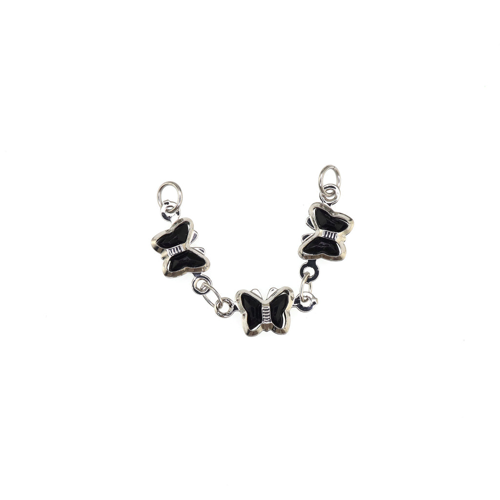 Black Oil Slick Gothic Butterfly Earring Set
