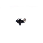 Resin Black Bat Internally Threaded Stainless Steel Lip Ring