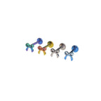 Mini Openwork Bow Titanium Ear Studs