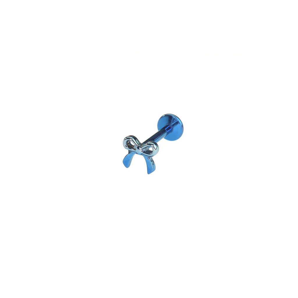 Mini Openwork Bow Titanium Ear Studs