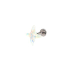 Resin Semi-Transparent Four-Point Star Stainless Steel Ear Studs