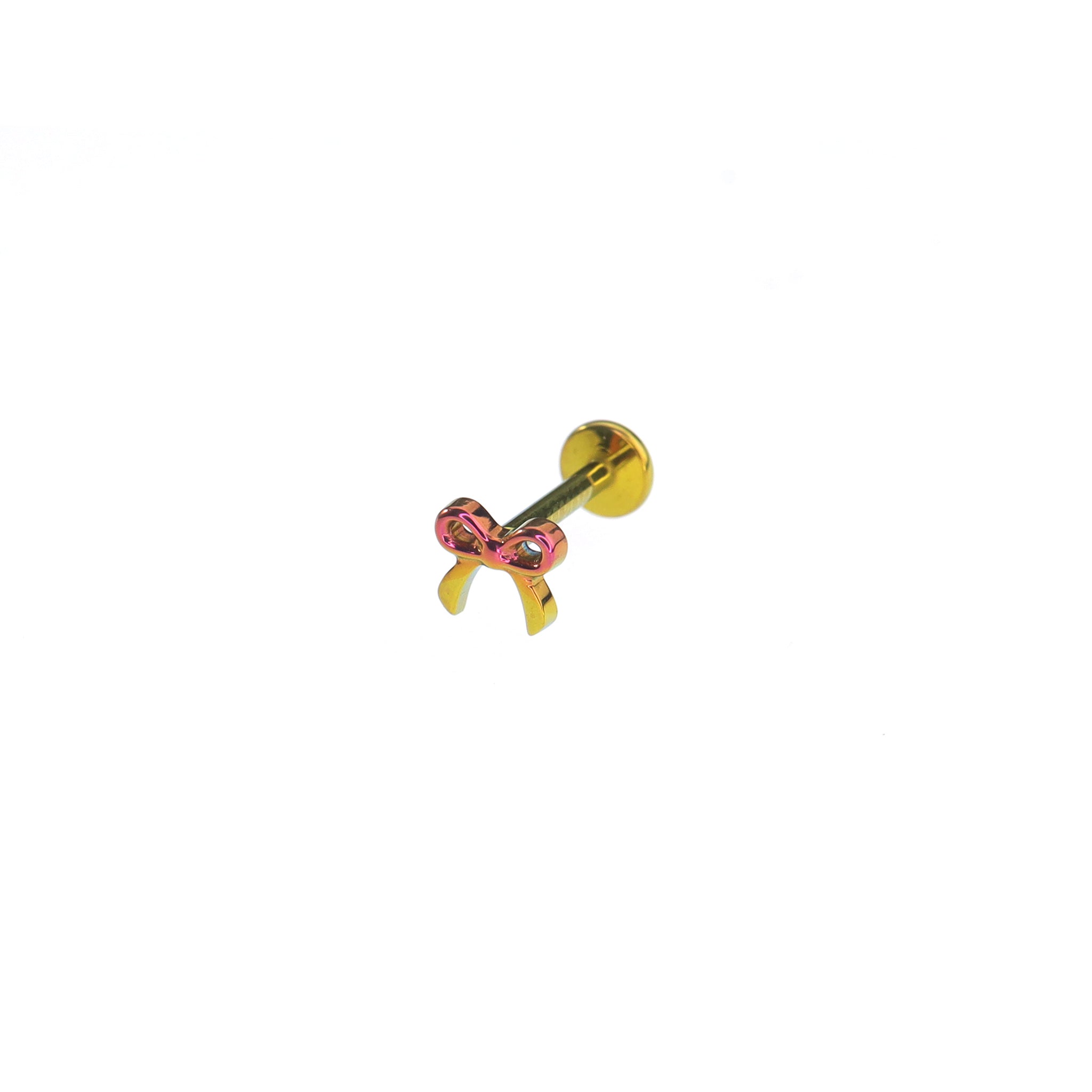 Mini Openwork Bow Titanium Ear Studs