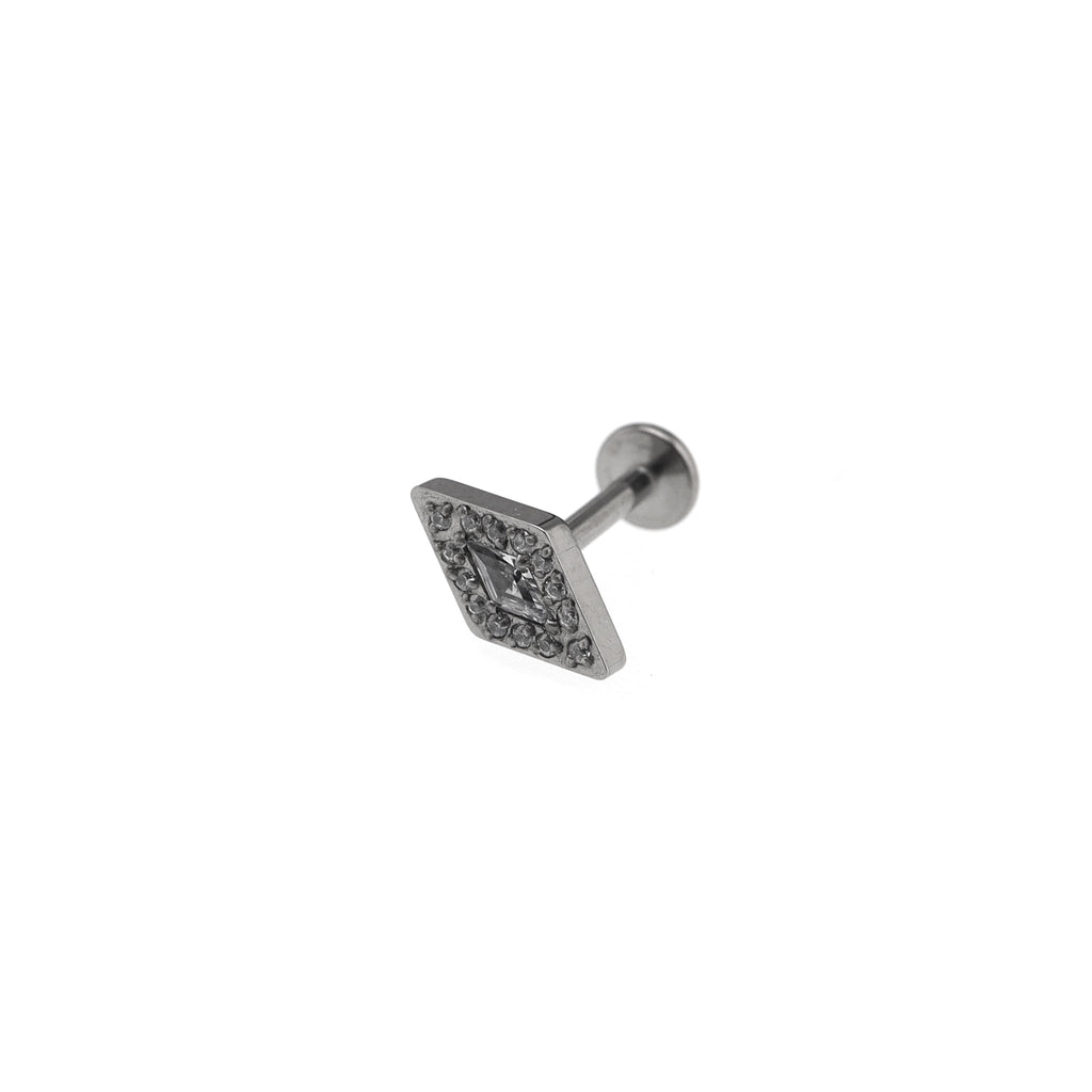 CZ Diamond Internally Threaded Titanium Studs