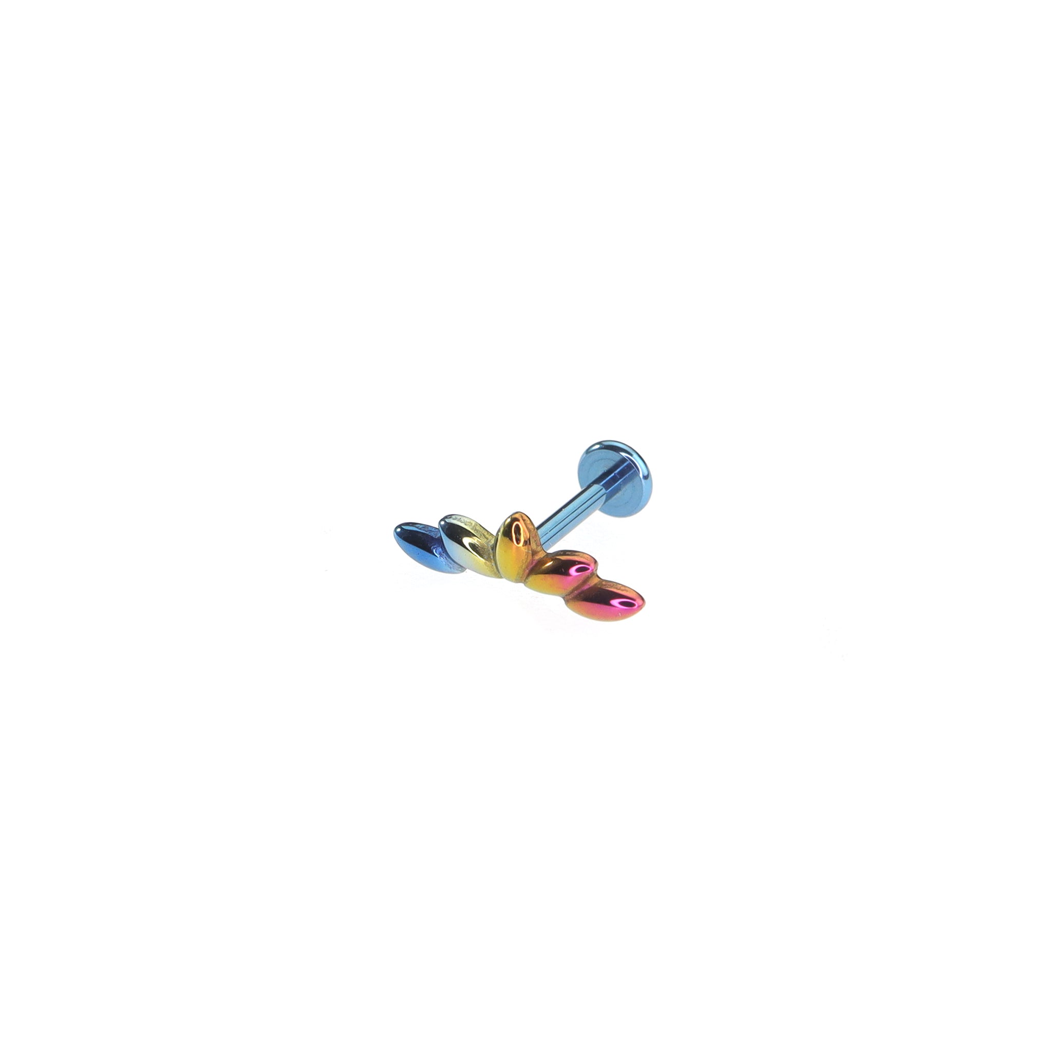 Petal & Leaf Internally Threaded Titanium Ear Studs