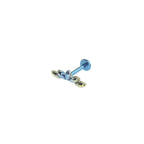 Petal & Leaf Internally Threaded Titanium Ear Studs