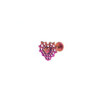 Openwork Spider Web Heart Titanium Ear Studs