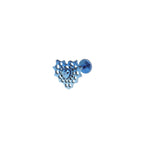 Openwork Spider Web Heart Titanium Ear Studs