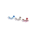 Gradient Triple CZ Circle Titanium Ear Studs