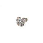 Cute Heart CZ Bow Titanium Ear Studs