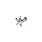Pentagram CZ Titanium Ear Studs