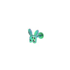 Mask Rabbit Internally Threaded Titanium Ear Studs