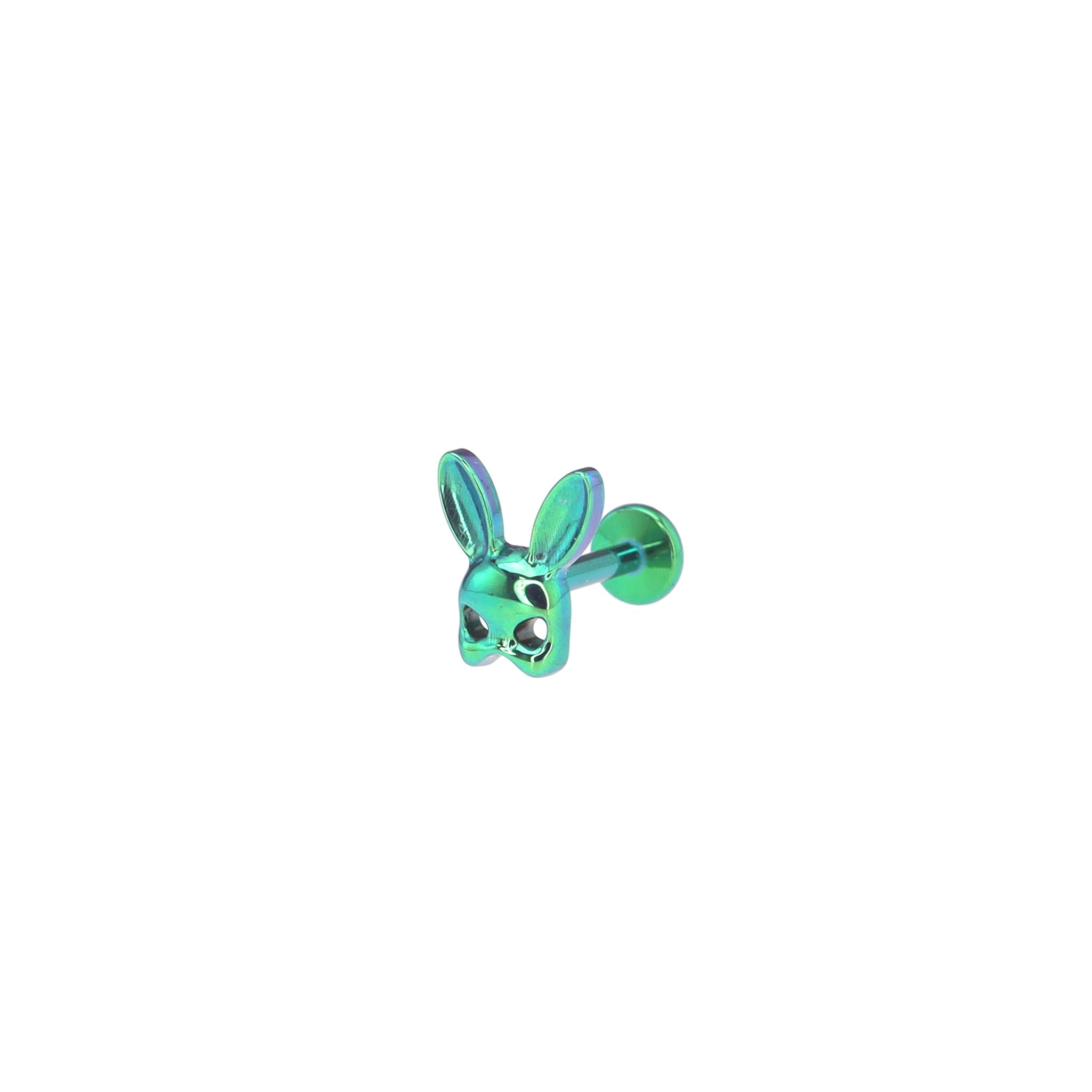 Mask Rabbit Internally Threaded Titanium Ear Studs