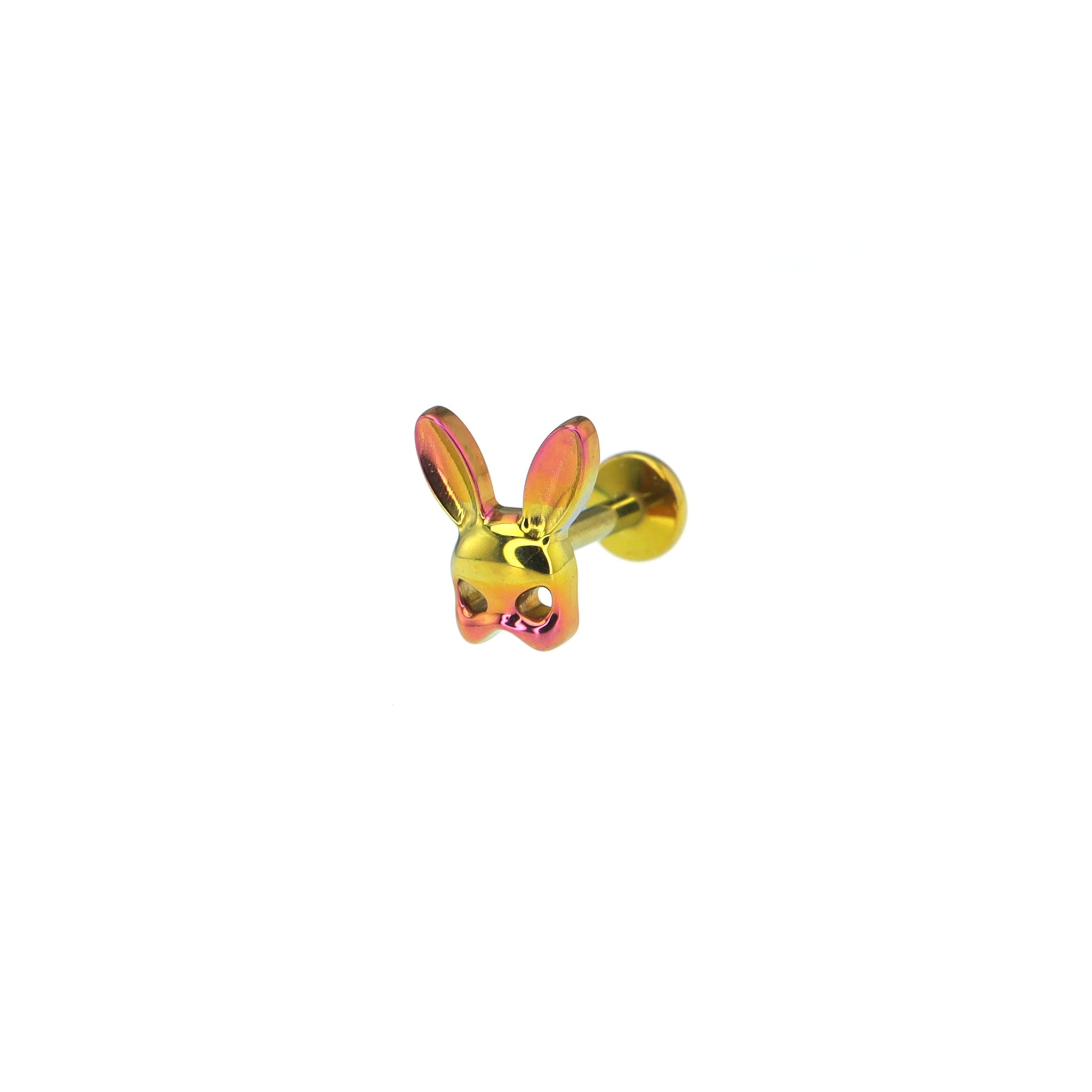 Mask Rabbit Internally Threaded Titanium Ear Studs