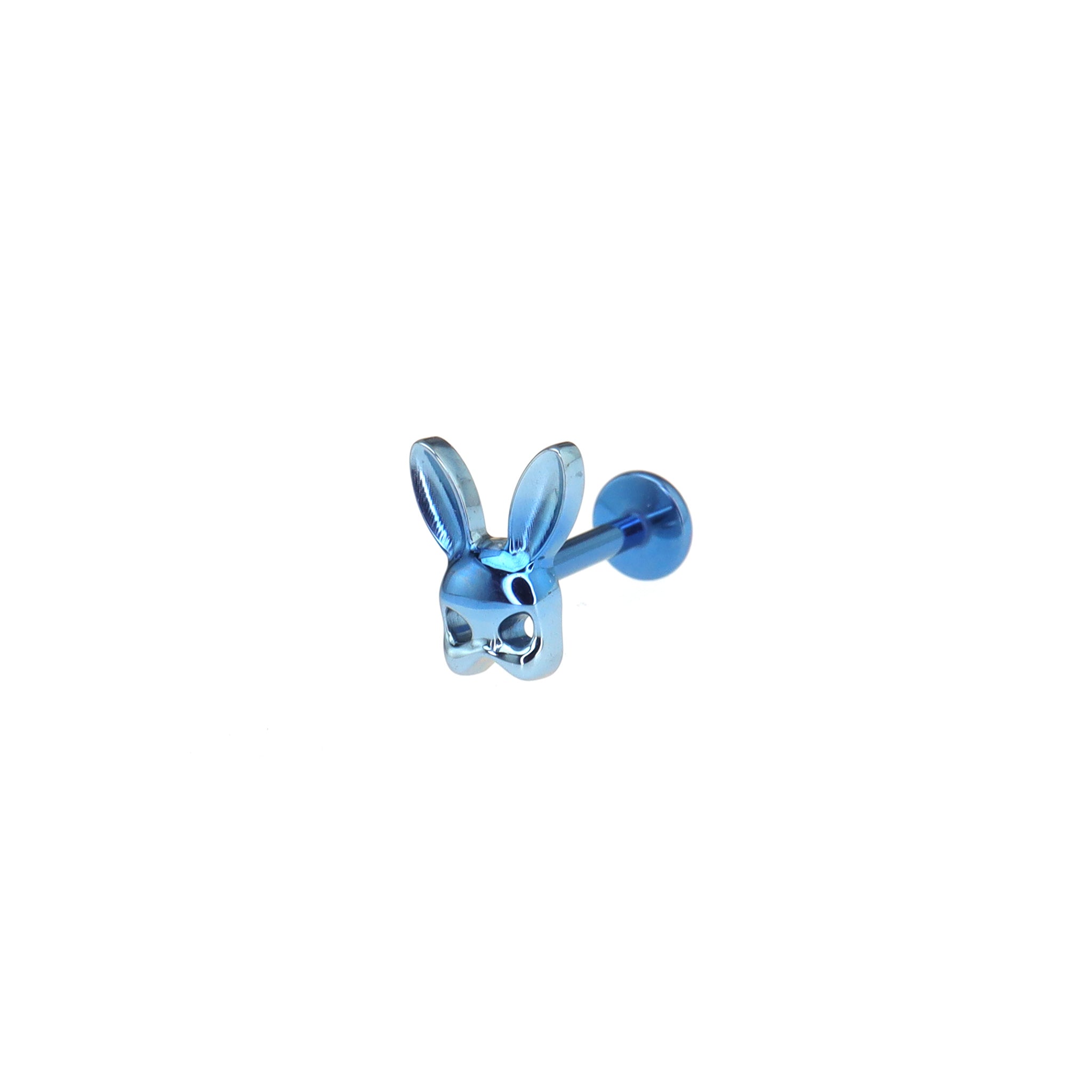 Mask Rabbit Internally Threaded Titanium Ear Studs