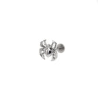 3D Engraved Spider Titanium Ear Studs