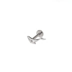 Engraved Whale Internally Threaded Titanium Ear Studs