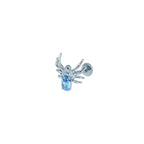 Crystal Spider Titanium Ear Studs