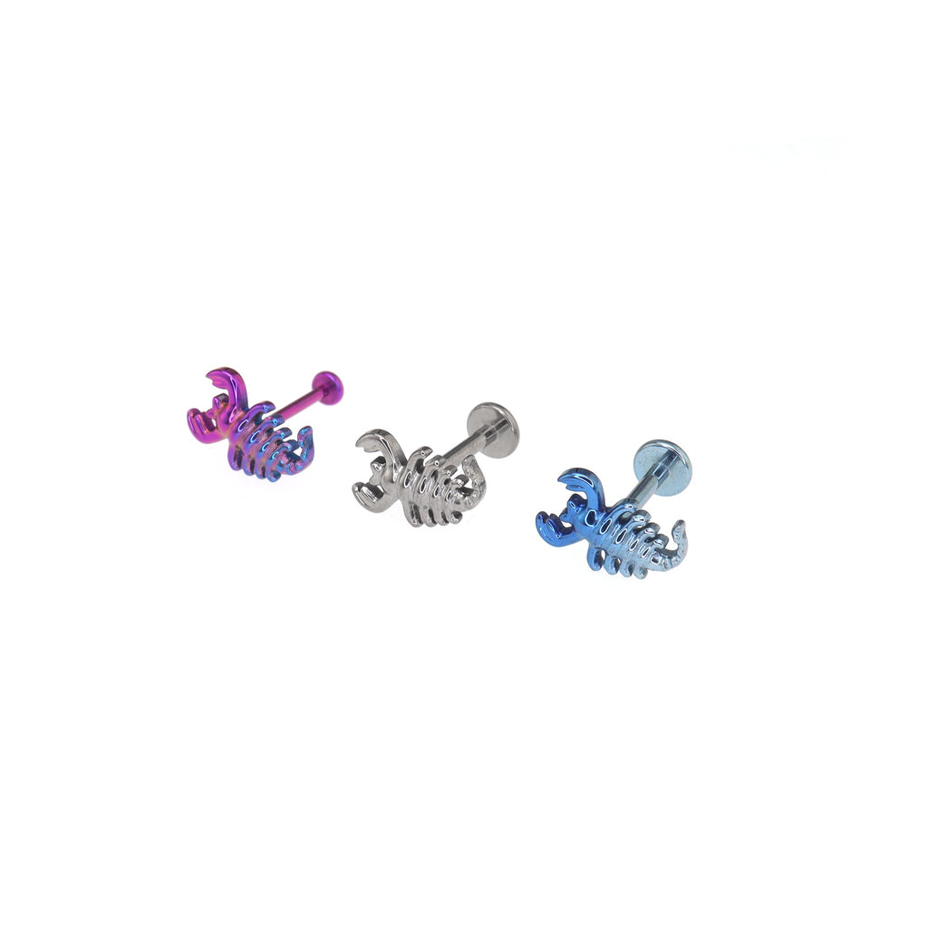 Scorpion Threadless Titanium Nose Stud