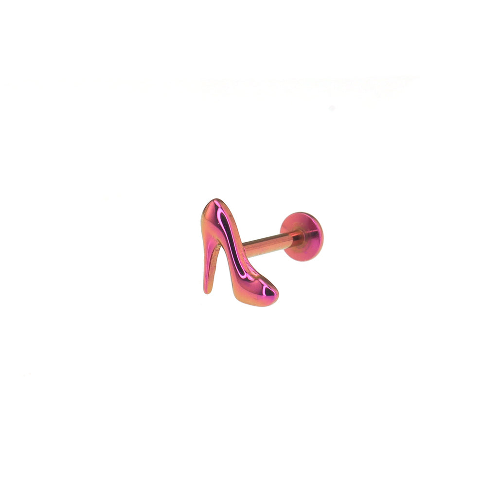 High Heel Internally Threaded Titanium Ear Studs