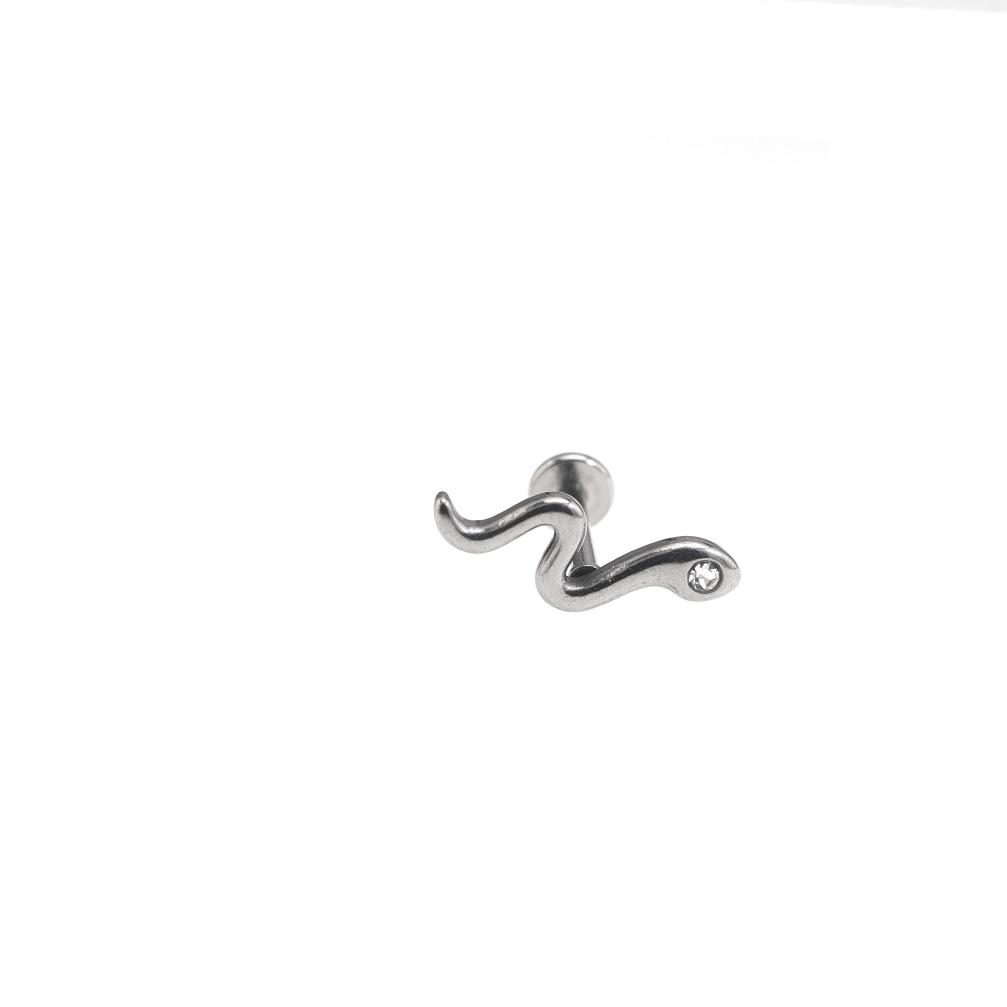 Mini Snake Internally Threaded Stainless Steel Ear Studs