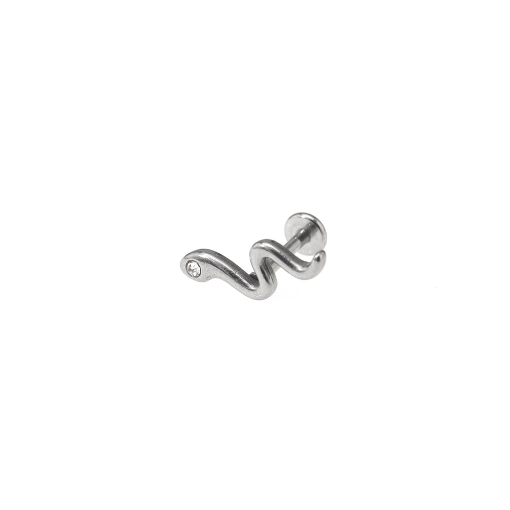 Mini Snake Internally Threaded Stainless Steel Ear Studs