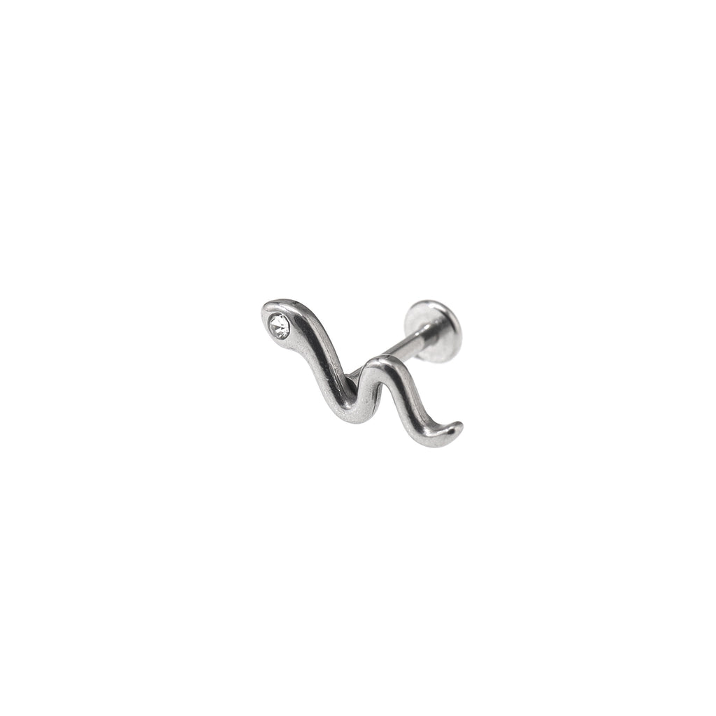 Mini Snake Internally Threaded Stainless Steel Ear Studs