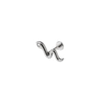Mini Snake Internally Threaded Stainless Steel Ear Studs
