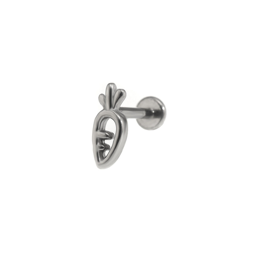 Carrot Internally Threaded Stainless Steel Ear Studs