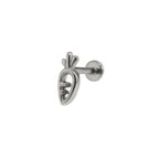Carrot Internally Threaded Stainless Steel Ear Studs