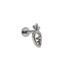 Carrot Internally Threaded Stainless Steel Ear Studs
