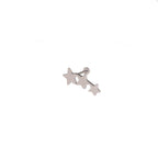 Three-Star Threadless Titanium Nose Stud