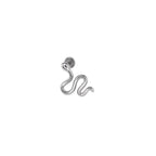 3D Cute Snake Stainless Steel Internally Threaded Ear Studs
