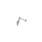 3D Cute Snake Stainless Steel Internally Threaded Ear Studs