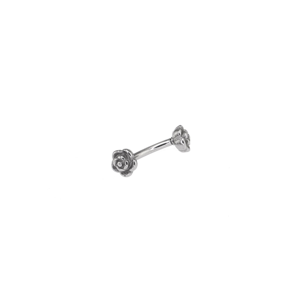 Double Rose Internally Threaded Stainless Steel Brow Studs