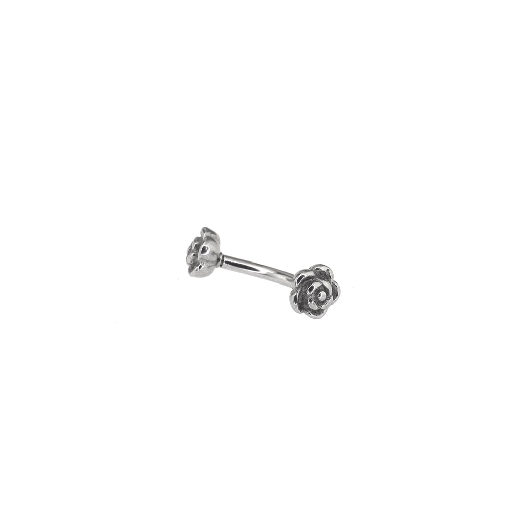 Double Rose Internally Threaded Stainless Steel Brow Studs