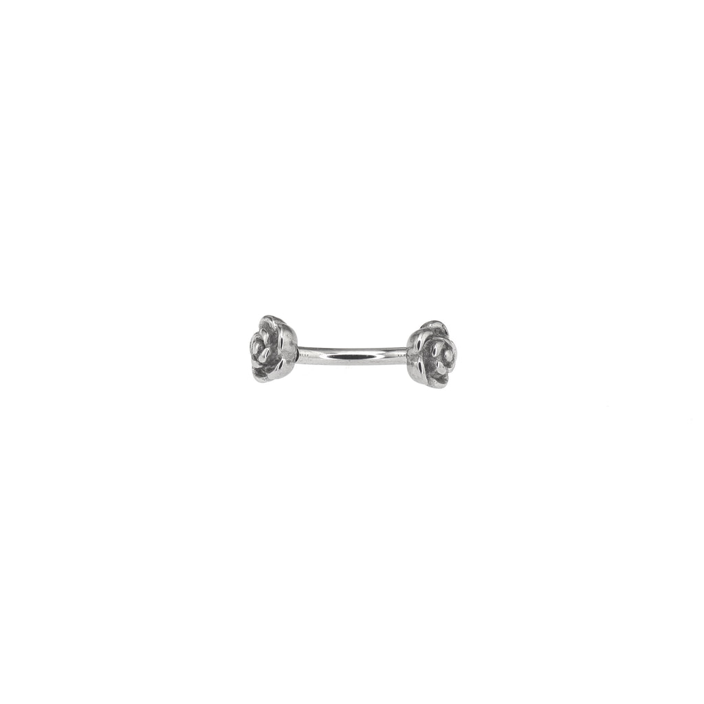 Double Rose Internally Threaded Stainless Steel Brow Studs