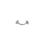 Double Rose Internally Threaded Stainless Steel Brow Studs