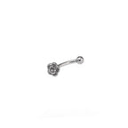 Single Rose & Ball Internally Threaded Stainless Steel Brow Studs