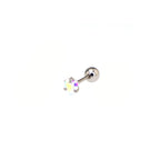 Thin Needle Heart CZ Stainless Steel Ear Studs