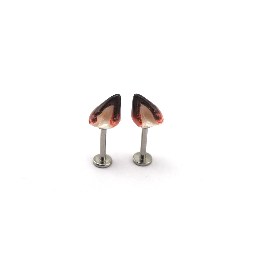Bunny & Fox Internally Threaded Titanium Helix Couple Earrings