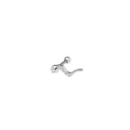 CZ Curved Serpent Stainless Steel Ear Studs