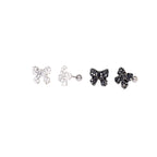 Full CZ Bow Ear Stud