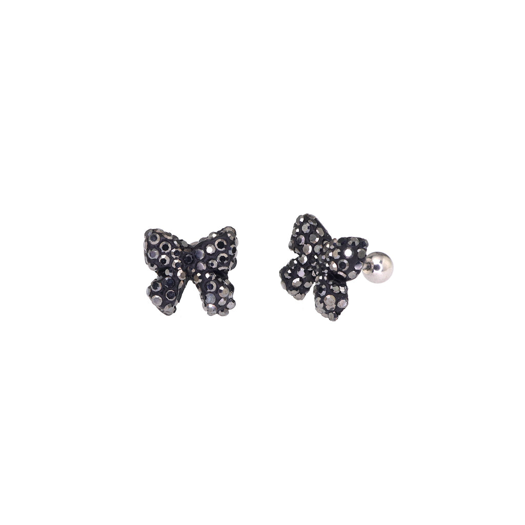 Full CZ Bow Ear Stud