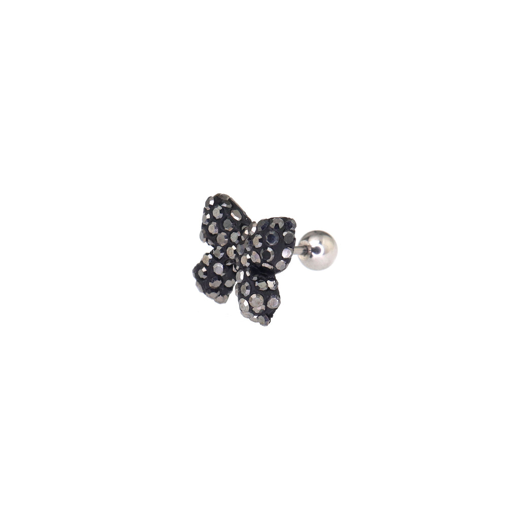 Full CZ Bow Ear Stud