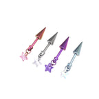 Spike & CZ Screwdriver Titanium Helix Studs