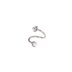 S-Shaped Dragon Claw Cat's Eye Internally Threaded Stainless Steel Lip Ring